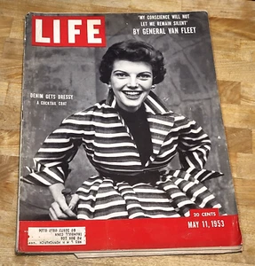 Vintage Life Magazine May 11, 1953 Fashion 50s Style Ads Denim Birthday Fleet - Imagen 1 de 5