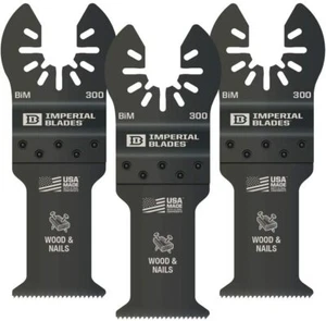 Imperial Blades One Fit Oscillating Multi Material 1 1/4" Blades. 3 Pack. - Picture 1 of 8