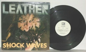 LEATHER Shock Waves LP Orig VG+ 1989 RC Plays Well 9463 Chastain Metal Vinyl - Picture 1 of 3