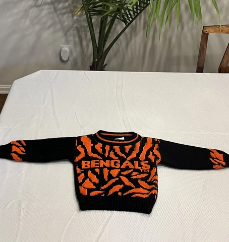 VINTAGE 1980's CINCINNATI BENGALS NFL KIDS BENGAL STRIPE TODDLER SWEATER Cover