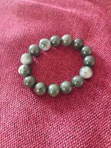 Natural A Grade Oil Green Jade Bead Bracelets Women 13mm Ball Jadeite Bracelet - Picture 1 of 3
