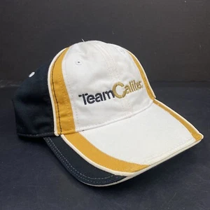Team Caliber Racing White Black Yellow Strapback Adjustable Hat Cap Less Is Toy - Picture 1 of 9