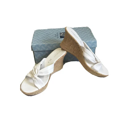 Sandalias Damiani’s Moda Mujer Cuña Corcho Blanco Talla 9 ¡Nuevas con Caja! Foto 1 de 4