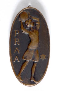 Original 1915 Women's Basketball Bronze Pin - Picture 1 of 2