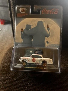 2021 M2 Machines, 'Coca-Cola' "1955 CHEVROLET BEL AIR GASSER" Christmas Edition - Picture 1 of 2
