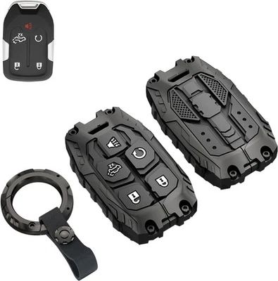 Heavy Key Fob Cover Case Protector for GMC, Keychain, Accessories black  - Image 1 of 4
