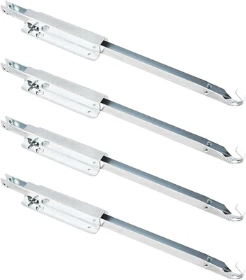 Soportes de mesa de hoja caída de metal de 4 piezas con tornillos - Soportes de mesa plegables Foto 1 de 4