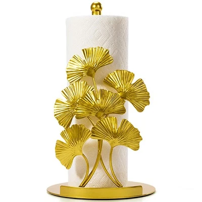 Gold Ginkgo Paper Towel Holder Countertop - Gold Kitchen Decor and Accessorie... - Image 1 of 4