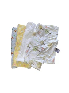 4 Vintage Disney Winnie The Pooh Baby wear 100% Cotton Receiving Baby Blankets - Picture 1 of 8