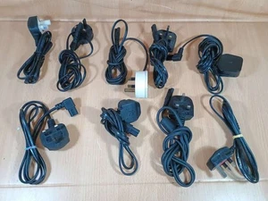 9 x C7 / Figure 8 Power Lead Mains Cable Cord UK 3Pin Plug Fig 8 - Afbeelding 1 van 6