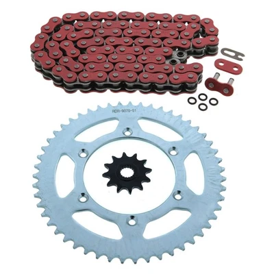 Cadena y piñón de junta tórica roja para Suzuki RM125 RM 125 2006-2008 12/51 520-114 L Foto 1 de 4