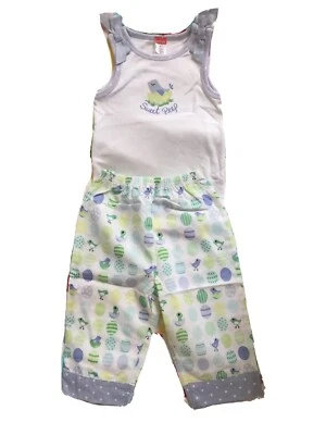 New Gymboree 2005 2pc Sweet Peep Sleepwear, Lavender White 4T - Image 1 of 4