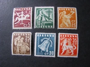 Lithuania Stamp Set Scott # 317-322 Unused Never Hinged - Picture 1 of 5