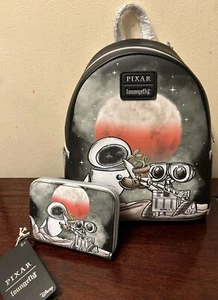 Mini zaino e mini cerniera pianta Loungefly Disney Pixar WALL-E & EVE set - Foto 1 di 3