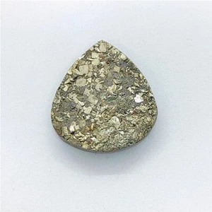 pyrite Druzy Stone Natural Gold Pyrite Cabochon Loose gemstone 61 Cts. ME-11549 - Picture 1 of 4