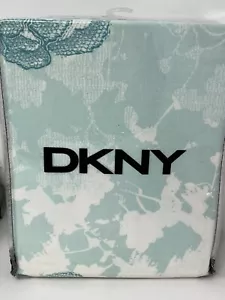 DKNY Graphic Lace Glacier Signature Fabric Shower Curtain NEW 72x72 - Picture 1 of 2
