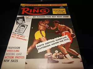 THE RING AUG 1956 FLOYD PATTERSON COVER BOXING MAGAZINE RARE COOL GOOD CONDITION - Picture 1 of 2