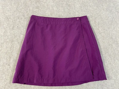 Falda deportiva Columbia púrpura ligera de nailon línea A envolvente talla 4 Foto 1 de 4