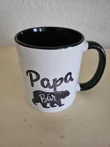 ☕Tasse Geschenk Papa Bär schwarz weiß Vatertag, Geschenkidee, Weihnachtsgeschenk - Bild 1 von 5