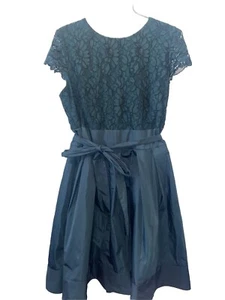 Lauren Ralph Lauren 18W NWT Women's Lace Top A-Line Dress Short Sleeve Green - Picture 1 of 24