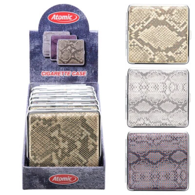 6 x Zigarettenetui "Schlange " Atomic für 20 Zigaretten Etui Zigarettenbox