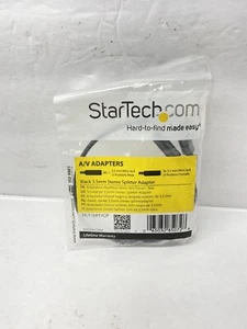 Startech Black 3.5mm Stereo Splitter Adapter, A/V Adapters - Picture 1 of 2