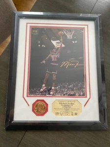 🔥Michael Jordan Upper Deck Photo and 24KT Plated Coin/COA/# - Picture 1 of 5