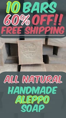 Jabón, hidratante corporal y cabello antiguo vegano natural hecho a mano de 10 barras Foto 1 de 3