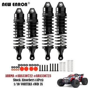 4Pc Front Rear Shock Absorbers ARA330722 ARA330723 Full Metal For RC VORTEKS 3S - Picture 1 of 28