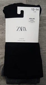 ZARA Tights Set Of 2 In Pack Size 12-14 years (164 cm) - Picture 1 of 4