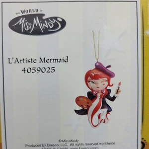 The World of Miss Mindy L’ARTISTE Mermaid Artist Hanging Ornament 4059025 - Picture 1 of 5