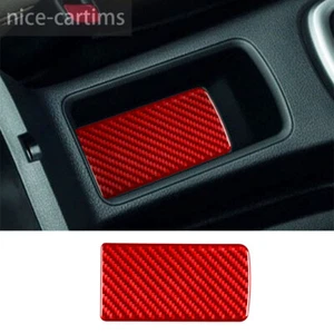 For Toyota Hilux Revo 2015-2021 Red Carbon Gear Shift Storage Box Pad Panel Trim - Picture 1 of 11