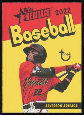 2022 Topps Heritage Minors '73 Topps Pack Cover #73PC9 Aeverson Arteaga - Image 1 of 2