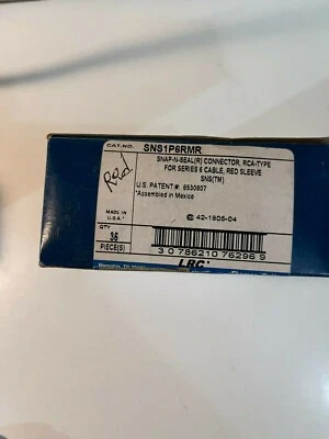 Crimpagem de compressão SNS1P6RMR Thomas & Betts RCA macho vermelho RG-6/U, - Imagem 1 de 2