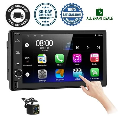 Radio Con Pantalla GPS Android Para Carro Auto Bluetooth WIFI Camara Reversa - Image 1 of 4