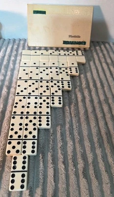 Vintage Marblelike Puremco Ivory Dominoes Standard No 616 Mfg Waco TX USA  - Image 1 of 4