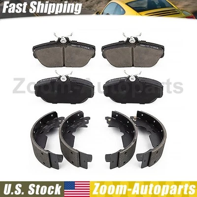 Pastillas de freno delanteras traseras de cerámica para Ford Windstar 1995-1998 + zapatas de freno de tambor Foto 1 de 4