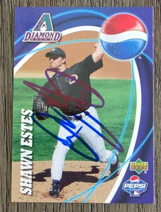 Tarjeta firmada por Shawn Estes 2005 Upper Deck Pepsi #13 Arizona Diamondbacks - Imagen 1 de 2
