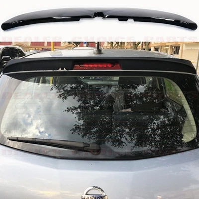 For 2007 08 2009 2010 2011 2012 NISSAN VERSA Hatchback Roof Spoiler GLOSS BLACK - Image 1 of 4