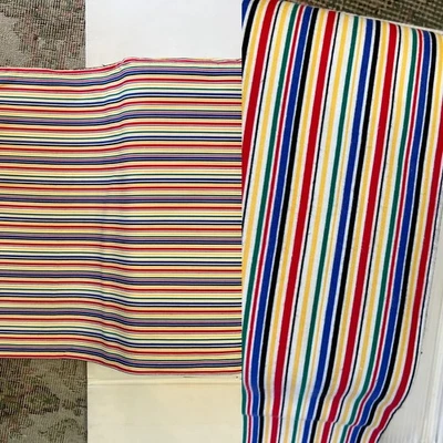 15 Yards Available Michael Miller Fabric Mini Stripe Flannel F819 Primary colors - Image 1 of 4