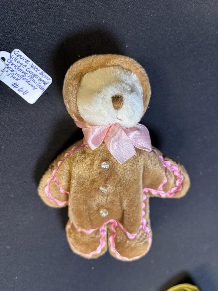 Ganz Wee Bear Village 5 inch Tannenbaum Christmas Plush Retired New with Tags - Image 1 of 4