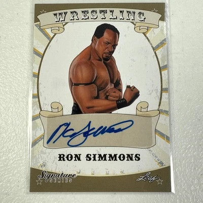 2016 Leaf Gold Wrestling Card RON SIMMONS Auto Autograph WCW APA FAAROOQ SP - Image 1 of 2