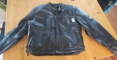 Chaqueta de moto Easy Riders vintage de cuero talla L PESADA, ACOLCHADA leer Foto 1 de 4