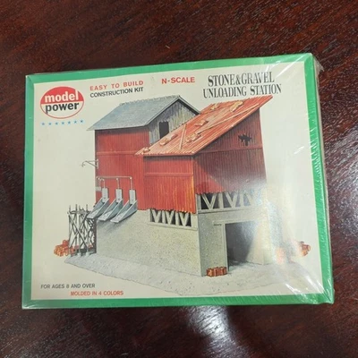 Model Power 1518 N Scale Stone Gravel Unloading Station Model Kit Sealed - Image 1 of 4