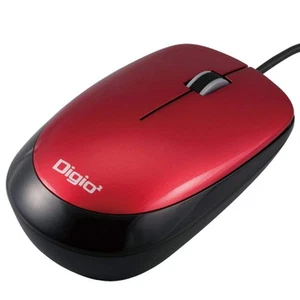 Digio2 Wired Mouse, 3 Buttons, Red, Z8197 - Picture 1 of 2