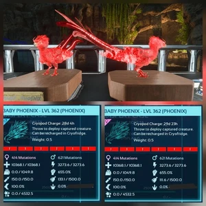 PHOENIX RED ID01 HIGH STATUS BABY PAIR ARK ASCENDED PVE PC/XBOX/PS5 - Picture 1 of 4