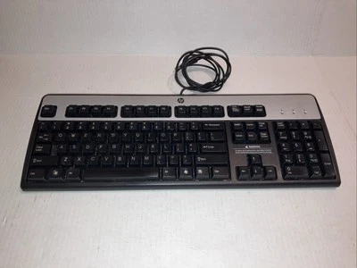 HP KU-0316 434821-001 Black/Silver Standard USB-Wired Keyboard - Image 1 of 4