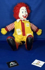 Vintage 1997 Plüsch 16 Zoll Ronald McDonald Puppe Vinyl Kopf Garn Haare McDonalds - Bild 1 von 1