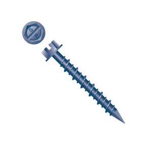 VITI ESAGONALI PER CALCESTRUZZO RONDELLA 3-1/6" X 1-1/4" HI-LO PUNTA AFFILATA RIVESTITA IN CERMAICO BLU - Foto 1 di 3