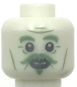 Lego New Glow In Dark White Minifigure Head Nearly Headless Nick Monster Alien - Picture 1 of 2